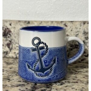 Cape Shore 16oz Stoneware Glaze Dipped, Yarmouth Maine, Nautical Anchor Mug
